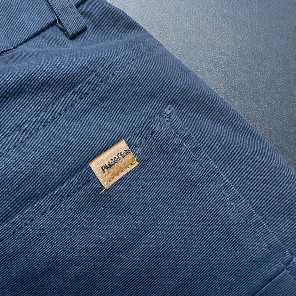 Plaid and plain Mens skinny stretchy Khaki Pants